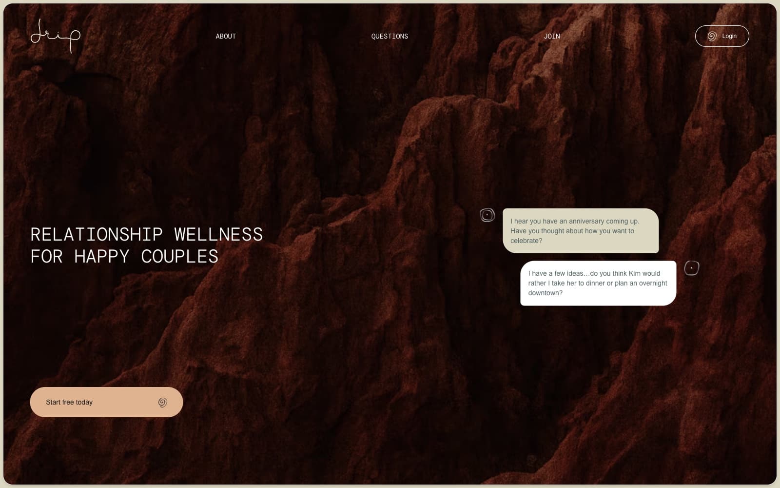Drip — A relationship-wellness companion.